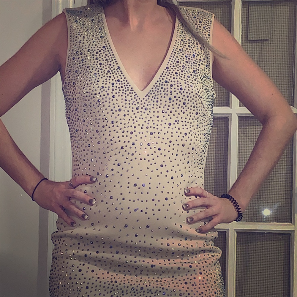Rhinestone mini dress